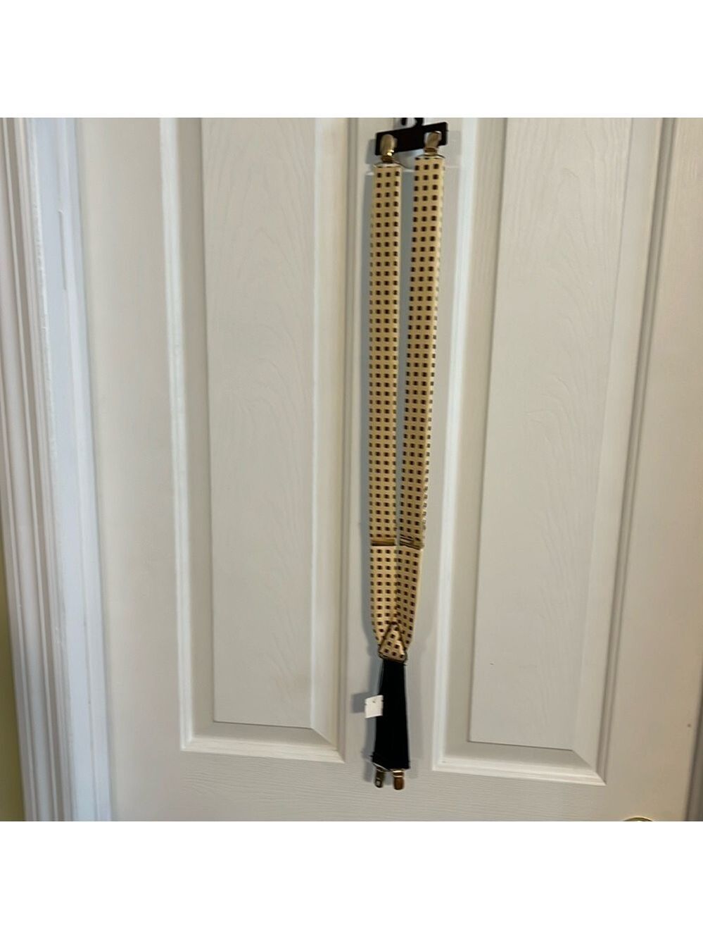 John Henry Men’s suspenders.  Yellow print, adjustable size.